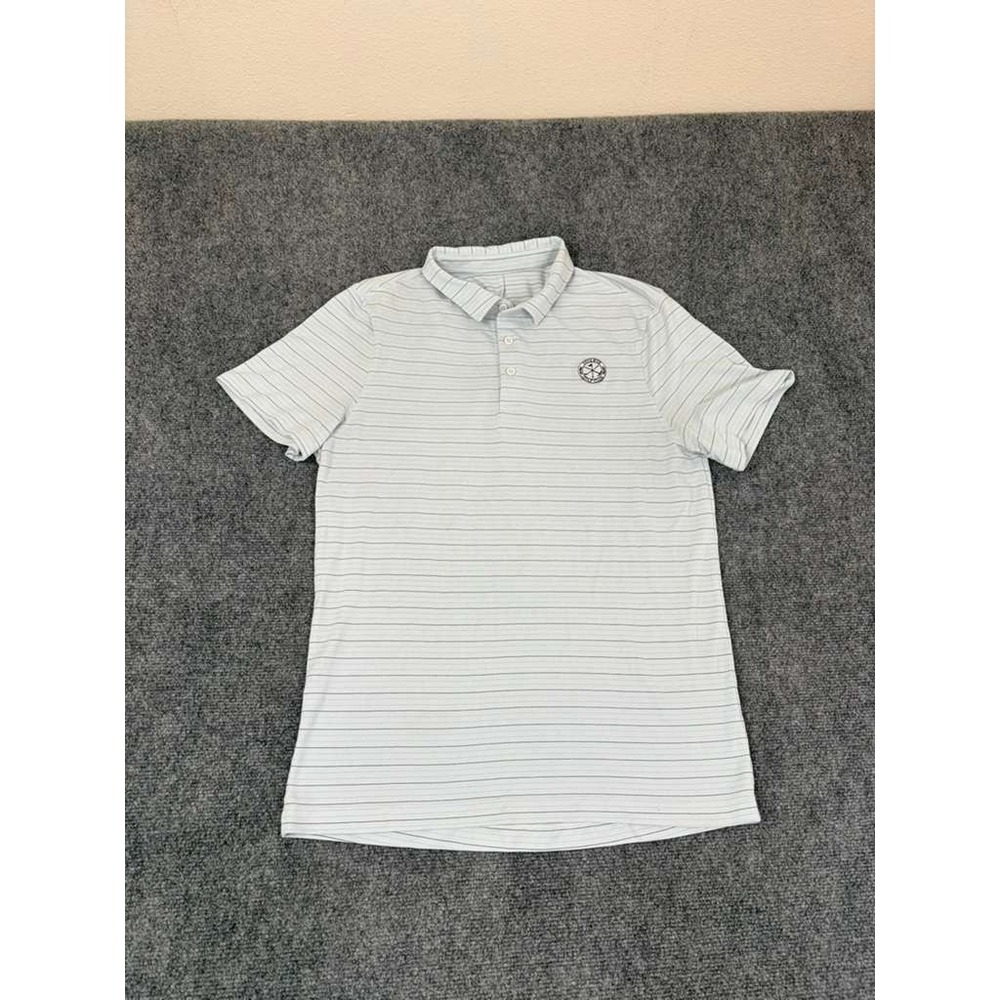 Lululemon SS Polo Shirt Gray Pete Dye Golf Club Men's Size Medium